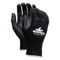 Mcr Safety Economy PU Coated Work Gloves, Black, Small, PK12, 12PK 9669S